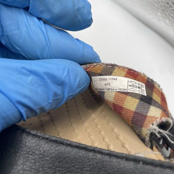 Crocs A-Leigh Wedge Cork Sandal Women's Size 10 Preppy Heel Summer Business - Picture 6 of 8